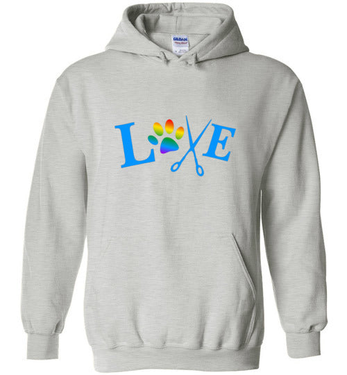 LOVE with Rainbow Paw Print Hoodie