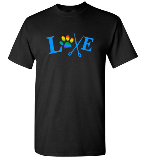 LOVE with Rainbow Paw Print Short Sleeve