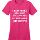 I Want to be a Nice and Sweet Dog Groomer Women's Short Sleeve
